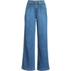 image:imageLands End Womens High Rise Soft Denim Pleated Wide Leg TrousersIndigo Tide Blue