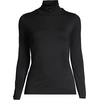 image:imageLands End Womens Jersey Knit Turtleneck  Cotton and Rayon Modal Blend Fitted SelfFabric Neck MidHip Length Layering Petite and Plus SizesBlack