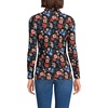 image:imageLands End Womens Jersey Knit Turtleneck  Cotton and Rayon Modal Blend Fitted SelfFabric Neck MidHip Length Layering Petite and Plus SizesBlack Multi Floral