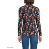 image:imageLands End Womens Jersey Knit Turtleneck  Cotton and Rayon Modal Blend Fitted SelfFabric Neck MidHip Length Layering Petite and Plus SizesBlack Multi Floral