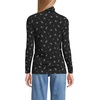 image:imageLands End Womens Jersey Knit Turtleneck  Cotton and Rayon Modal Blend Fitted SelfFabric Neck MidHip Length Layering Petite and Plus SizesBlackCobalt Tiny Floral