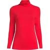 image:imageLands End Womens Jersey Knit Turtleneck  Cotton and Rayon Modal Blend Fitted SelfFabric Neck MidHip Length Layering Petite and Plus SizesCompass Red