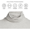 image:imageLands End Womens Jersey Knit Turtleneck  Cotton and Rayon Modal Blend Fitted SelfFabric Neck MidHip Length Layering Petite and Plus SizesGray Heather
