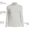 image:imageLands End Womens Jersey Knit Turtleneck  Cotton and Rayon Modal Blend Fitted SelfFabric Neck MidHip Length Layering Petite and Plus SizesGray Heather