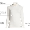 image:imageLands End Womens Jersey Knit Turtleneck  Cotton and Rayon Modal Blend Fitted SelfFabric Neck MidHip Length Layering Petite and Plus SizesIvory