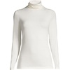 image:imageLands End Womens Jersey Knit Turtleneck  Cotton and Rayon Modal Blend Fitted SelfFabric Neck MidHip Length Layering Petite and Plus SizesIvory
