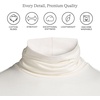 image:imageLands End Womens Jersey Knit Turtleneck  Cotton and Rayon Modal Blend Fitted SelfFabric Neck MidHip Length Layering Petite and Plus SizesIvory
