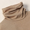 image:imageLands End Womens Jersey Knit Turtleneck  Cotton and Rayon Modal Blend Fitted SelfFabric Neck MidHip Length Layering Petite and Plus SizesLight Toffee Heather
