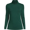 image:imageLands End Womens Jersey Knit Turtleneck  Cotton and Rayon Modal Blend Fitted SelfFabric Neck MidHip Length Layering Petite and Plus SizesPine Valley