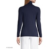 image:imageLands End Womens Jersey Knit Turtleneck  Cotton and Rayon Modal Blend Fitted SelfFabric Neck MidHip Length Layering Petite and Plus SizesRadiant Navy