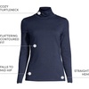 image:imageLands End Womens Jersey Knit Turtleneck  Cotton and Rayon Modal Blend Fitted SelfFabric Neck MidHip Length Layering Petite and Plus SizesRadiant Navy