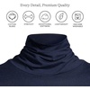 image:imageLands End Womens Jersey Knit Turtleneck  Cotton and Rayon Modal Blend Fitted SelfFabric Neck MidHip Length Layering Petite and Plus SizesRadiant Navy