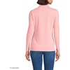 image:imageLands End Womens Jersey Knit Turtleneck  Cotton and Rayon Modal Blend Fitted SelfFabric Neck MidHip Length Layering Petite and Plus SizesSunset Coral Pink Thin Stripe