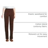 image:imageLands End Womens Knit Corduroy Pants  High Rise CottonRich Stretch Knit PullOn Casual Trousers Work Travel Lounge Petite and Plus SizesRich Coffee