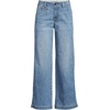 image:imageLands End Womens Mid Rise Denim Wide Leg Ankle JeansBeau Blue