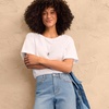 image:imageLands End Womens Oversized AmericanGrown Supima Cotton Short Sleeve Crew Neck TShirtWhite