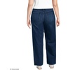 image:imageLands End Womens Petite Soft Denim Mid Rise Relaxed Straight Leg JeansDark Indigo Blue Wash