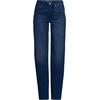 image:imageLands End Womens Petite Soft Denim Mid Rise Relaxed Straight Leg JeansDark Indigo Blue Wash