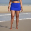 image:imageLands End Womens Plus Size Adjustable Swim SkirtElectric Blue