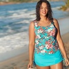 image:imageLands End Womens Plus Size Adjustable Swim SkirtTurquoise