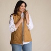 image:imageLands End Womens Quilted Puffer Vest  Recycled Insulation WaterResistant Shell Stand Collar Full Zip Layering Travel Petite and Plus SizesCanyon Camel