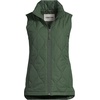 image:imageLands End Womens Quilted Puffer Vest  Recycled Insulation WaterResistant Shell Stand Collar Full Zip Layering Travel Petite and Plus SizesEstate Green