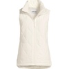 image:imageLands End Womens Quilted Puffer Vest  Recycled Insulation WaterResistant Shell Stand Collar Full Zip Layering Travel Petite and Plus SizesIvory