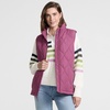 image:imageLands End Womens Quilted Puffer Vest  Recycled Insulation WaterResistant Shell Stand Collar Full Zip Layering Travel Petite and Plus SizesLight Raspberry