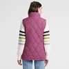 image:imageLands End Womens Quilted Puffer Vest  Recycled Insulation WaterResistant Shell Stand Collar Full Zip Layering Travel Petite and Plus SizesLight Raspberry