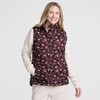 image:imageLands End Womens Quilted Puffer Vest  Recycled Insulation WaterResistant Shell Stand Collar Full Zip Layering Travel Petite and Plus SizesLush Burgundy Tossed Floral