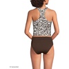 image:imageLands End Womens Racerback Midkini TopBrown Mini Tropic Leaves