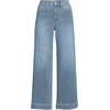 image:imageLands End Womens Recover Denim High Rise Wide Leg Crop JeansBeau Blue Stripe