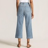 image:imageLands End Womens Recover Denim High Rise Wide Leg Crop JeansBeau Blue Stripe