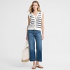 image:imageLands End Womens Recover Denim High Rise Wide Leg Crop JeansIndigo Tide Blue
