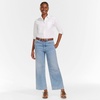 image:imageLands End Womens Recover Denim High Rise Wide Leg Crop JeansLake Blue Wash