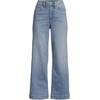 image:imageLands End Womens Recover Denim High Rise Wide Leg Crop JeansLake Blue Wash