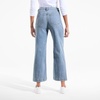 image:imageLands End Womens Recover Denim High Rise Wide Leg Crop JeansLake Blue Wash