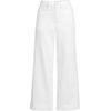 image:imageLands End Womens Recover Denim High Rise Wide Leg Crop JeansWhite