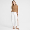 image:imageLands End Womens Recover Denim High Rise Wide Leg Crop JeansWhite