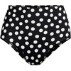 image:imageLands End Womens Sculpting Suit Chlorine Resistant Targeted Control Retro High Waisted Bikini Swim BottomsBlackEgret White Tossed Dots