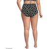 image:imageLands End Womens Sculpting Suit Chlorine Resistant Targeted Control Retro High Waisted Bikini Swim BottomsBlackEgret White Tossed Dots