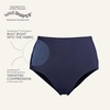 image:imageLands End Womens Sculpting Suit Chlorine Resistant Targeted Control Retro High Waisted Bikini Swim BottomsDeep Sea Navy