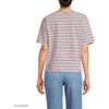 image:imageLands End Womens Short Sleeve Slub Jersey Cutwork TShirtFaded NavySoft Mojave Stripe