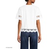image:imageLands End Womens Short Sleeve Slub Jersey Cutwork TShirtWhite