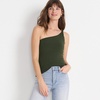 image:imageLands End Womens Slender One Shoulder TopDark Cilantro Green