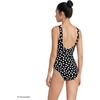 image:imageLands End Womens Slender Wrap SwimsuitBlackEgret Mixed Tossed Dots