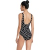 image:imageLands End Womens Slender Wrap SwimsuitBlackEgret Mixed Tossed Dots