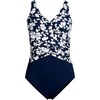 image:imageLands End Womens Slender Wrap SwimsuitNavy Blossom Floral
