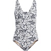 image:imageLands End Womens SlenderSuit Grecian Low Leg One Piece SwimsuitTossed ShellsDeep Sea Navy