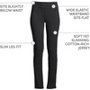 image:imageLands End Womens Slim Leg Knit Pull On Pants  Mid Rise CottonRich Jersey With Stretch Wide Elastic Waist Ankle Length Work Travel Petite and PlusBlack
